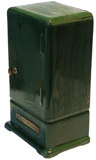 TÜRKİYE VAKIFLAR BANKASI METAL KASA METAL YESİL KUMBARA