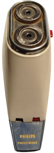 1960 PHILIPS PHİLİSHAVE TYPE 7920 CİFT BICAKLI CANTASINDA ELEKTİRİKLİ TRAS MAKİNESİ