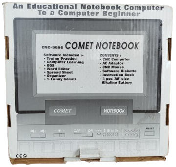 1990 COMET NOTEBOOK CNC 9606 DİZ USTU BİLGİSAYAR KUTUSUNDA TAM TAKIM 