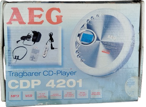 AEG TRAGBARER CD PLAYER CDP 4201 DİSCMAN CD CALAR KUTUSUNDA