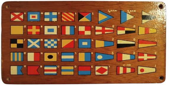 DENİZCİLİK MARİN LİMAN BAYRAKLARI AHSAP UZERİNE RENKLİ TEKNELERDE ASILI OLARAK BULUNMASI GEREKEN