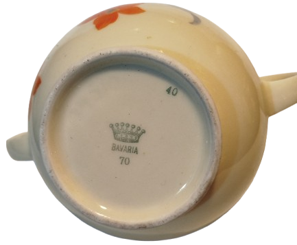 1960 BAVARİA ALMAN PORSELEN KAPAKLI CİFT KULPLU SEKERLİK