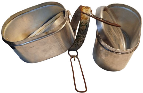 1960 SEFERTASI İŞE GİDERKEN KULLANILAN UCLU YEMEK KABI ALİMÜNYUM YEMEK KOYULAN KAPAKLI GARANTİ DAMGALI 