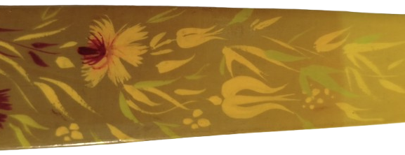 1970 DERECELİ DUVARA ASILAN UZERİ BOZKIRDA AT KOSTURAN RESİMLİ TAHTA KASIK  