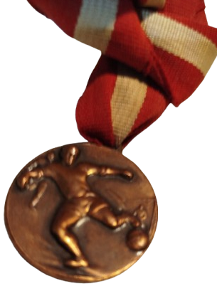 FENERBAHCE KIRMIZIBEYAZ KURDELALI BURONZ FUTBOL KULUBU MADALYA 