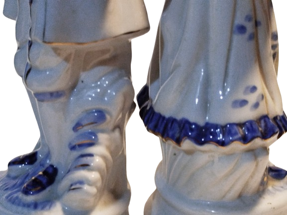 PORSELEN KONT KONTES MAVİ BEYZ RENKLERDE VİCTORİAN  MODEL  BLUE MAN