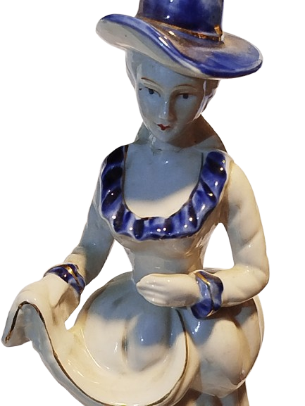 PORSELEN KONT KONTES MAVİ BEYZ RENKLERDE VİCTORİAN  MODEL  BLUE MAN