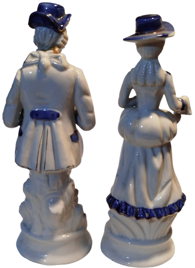 PORSELEN KONT KONTES MAVİ BEYZ RENKLERDE VİCTORİAN  MODEL  BLUE MAN