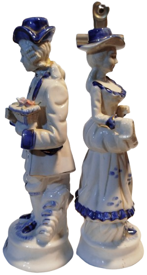 PORSELEN KONT KONTES MAVİ BEYZ RENKLERDE VİCTORİAN  MODEL  BLUE MAN