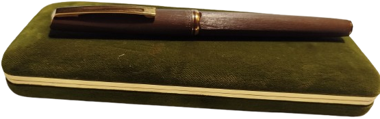 1960 WATERMAN ALTIN UCLU KUTUSUNDA POMPALI DOLMA KALEM KAHVERENGİ FRANCE