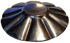 1970 PASLANMAZ KROM CELİK CAY TABAGI TAKIM KENARLARI VOLANLI FORMDA ÜZESİ 6 ADET