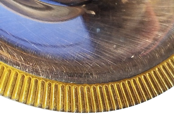 6 ADET JUMBO VENÜS KENARLAR FIRFIRLI ALTIN KAPLAMA KROMCELİK CAY TABAGI TAKIMI 