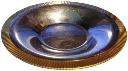 6 ADET JUMBO VENÜS KENARLAR FIRFIRLI ALTIN KAPLAMA KROMCELİK CAY TABAGI TAKIMI 