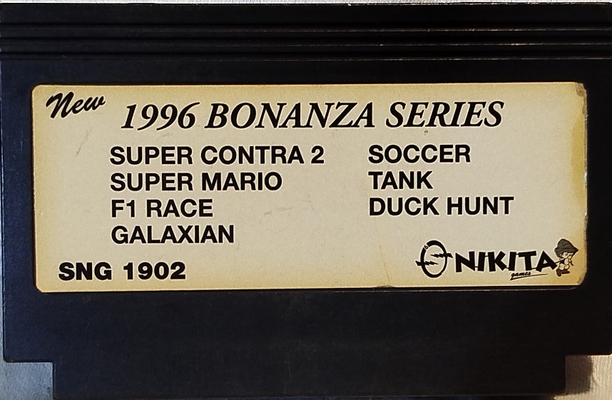 1996 BONANZA SERİES NG1902 NIKITA  ATARİ COKLU OYUN KASETİ  MADE IN JAPAN