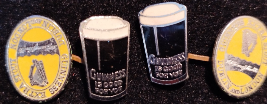 GUINNESS EXTRA STOUT DUBLİN AND LONDON GUINNESS IS GOOD FORYOU METAL MİNELİ KOL DUGMESİ