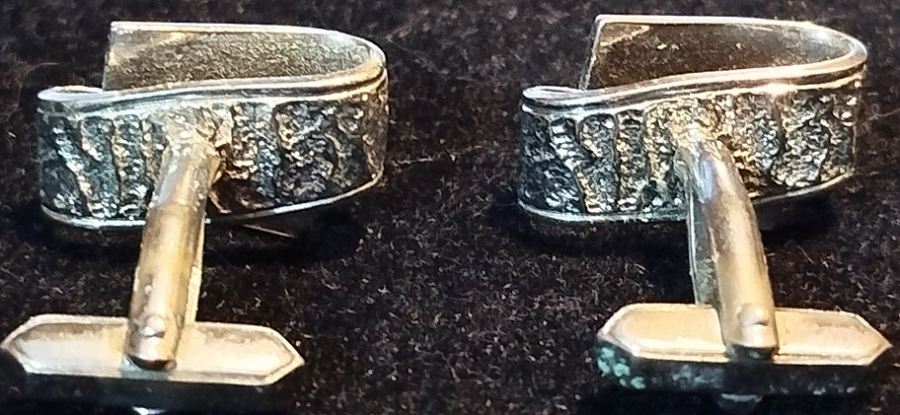  METAL PIRILTILI KABARTMA DESENLİ DEKORATİF KATLAMA GÖRSELLİ GÖMLEK MANSET KOL DUGMESİ