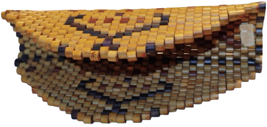 1970 BAMBU BONCUKLARIN İPE DİZİLEREK YAPILMIS HAREKETLİ NİHALE