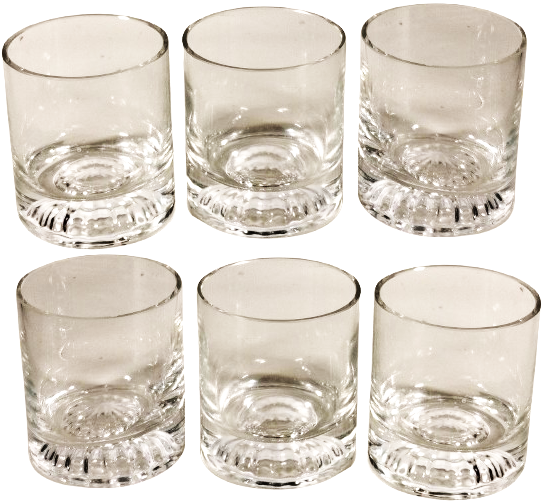 1970 CAM DİP KISMI KALIN  VİSKİ İCKİ BARDAGI TAKIM 6 ADET