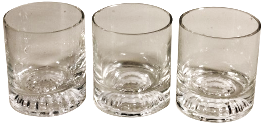 1970 CAM DİP KISMI KALIN  VİSKİ İCKİ BARDAGI TAKIM 6 ADET