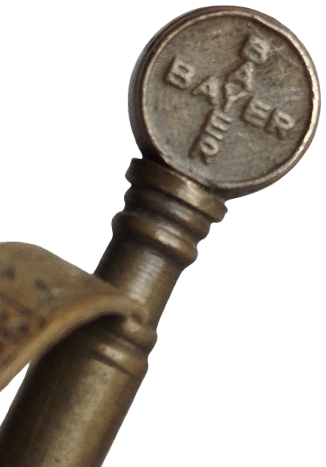 BAYER İLAC FİRMASI PİRİNC MEKTUP ZARF ACACAGI KILIC FORMUNDA