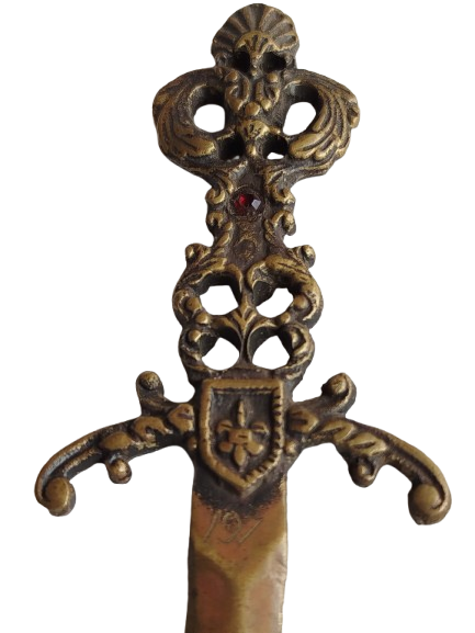 ZARF MEKTUP ACACAK PİRİNC TASLI HANCER  FORMUNDA 