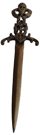 ZARF MEKTUP ACACAK PİRİNC TASLI HANCER  FORMUNDA 