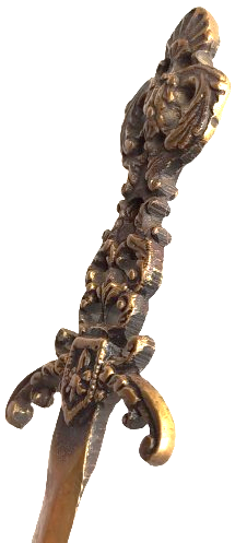 ZARF MEKTUP ACACAK PİRİNC TASLI HANCER  FORMUNDA 