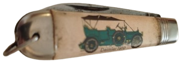 1960 CONTENTO MADE IN GERMANY DAİMLER BENZ 1910 MERCEDEZ CELİK CAKI UZERİ SEDEF