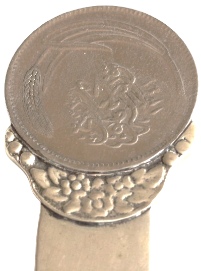 OSMANLI DAMGALI GUMUS MEKTUP ZARF ACACAGI UC KISMI İSTANBUL DARPANE BASIMI NİKEL MANDA GÖZÜ 25 KURUS TAKILI