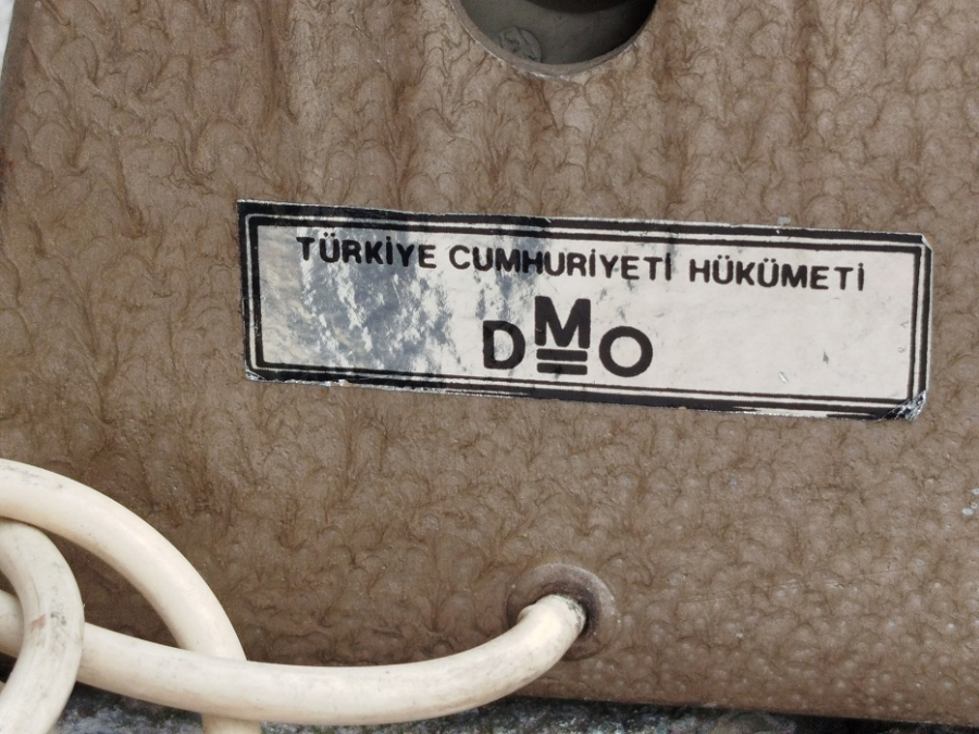 1950 DEVLET MALZEME OFİSİ DOKUM METAL FLORASANS LAMBALI MASA LAMBASI HAREKETLİ CİFT CELİK HELOZON