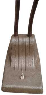 1950 DEVLET MALZEME OFİSİ DOKUM METAL FLORASANS LAMBALI MASA LAMBASI HAREKETLİ CİFT CELİK HELOZON