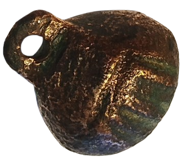 OSMANLI BRONZ ÜZERİ KABARTMA CİZGİLERLE BEZELİ CAN GENELDE GELDİGİ BELLİ OLMASI İCİN EVCİL HAYVANLARDA KULLANILAN