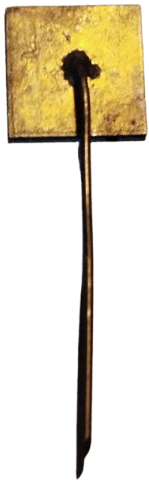 OSMANLI IGNELİ YAKA ROZET UZERİNDE BİRDEN DOKUZA KADAR RAKAMLAR KAZINMIS KARE FORMDA