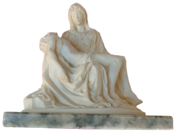 1972 MERYEM ANA KUCAGINDA HZ İSA YATMAKDA MERMER KAİDE UZERİNDE EL YAPIM İTALYAN