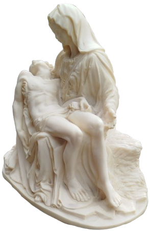 1972 MERYEM ANA KUCAGINDA HZ İSA YATMAKDA MERMER KAİDE UZERİNDE EL YAPIM İTALYAN