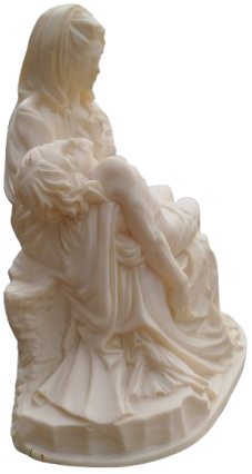 1972 MERYEM ANA KUCAGINDA HZ İSA YATMAKDA MERMER KAİDE UZERİNDE EL YAPIM İTALYAN