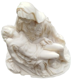 1972 MERYEM ANA KUCAGINDA HZ İSA YATMAKDA MERMER KAİDE UZERİNDE EL YAPIM İTALYAN