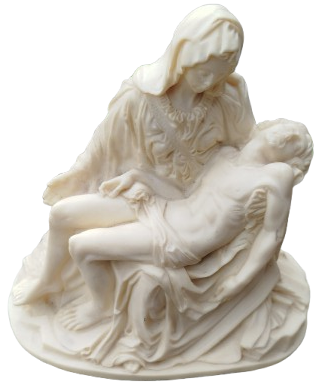 1972 MERYEM ANA KUCAGINDA HZ İSA YATMAKDA MERMER KAİDE UZERİNDE EL YAPIM İTALYAN