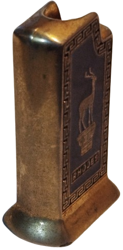 RHODES RESİMLİ MİNELİ GUMUSS KAPLAMA MASA UZERİ CAKMAK KILIFI 