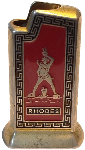 RHODES RESİMLİ MİNELİ GUMUSS KAPLAMA MASA UZERİ CAKMAK KILIFI 