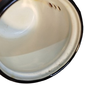 SMALTUM EMAYE KAPAKLI SUTLUK CAYDANLIK ISITICI LACİVERT RENKDE UZERİ FİLLİ 