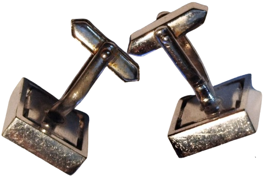 DEGERLİ METAL UZERİ KROM KAPLAMA KARE FORMDA İCERSİNDE SİYAH ONIX PARLAK TASLI KOL DUGMESİ