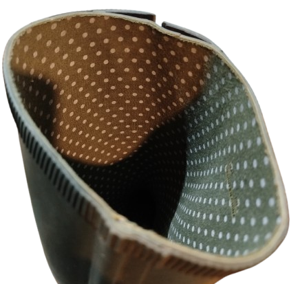 ASKERİ HAKİ YESİL RENKDE KAUCUK CİZME 40 NUMARA CİFT BAGCIKLI COK SIK FRANSIZ