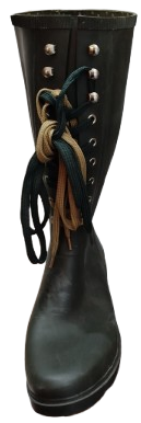 ASKERİ HAKİ YESİL RENKDE KAUCUK CİZME 40 NUMARA CİFT BAGCIKLI COK SIK FRANSIZ