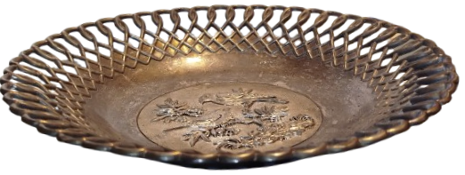 1980 ALMAN GUMUS KAPLAMA  KUSLU  DUVAR TABAGI MEYVELİK VEYA SEKERLİK OLARAKDA KULLANILABİLİNİR