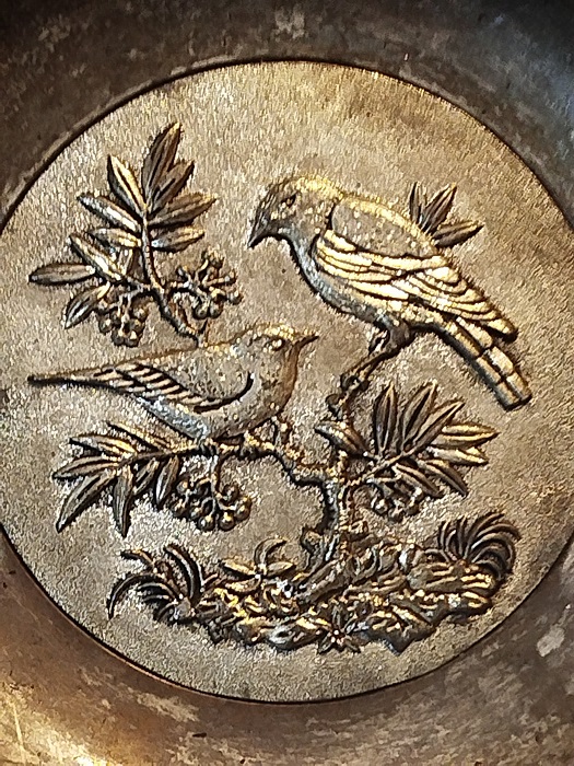 1980 ALMAN GUMUS KAPLAMA  KUSLU  DUVAR TABAGI MEYVELİK VEYA SEKERLİK OLARAKDA KULLANILABİLİNİR