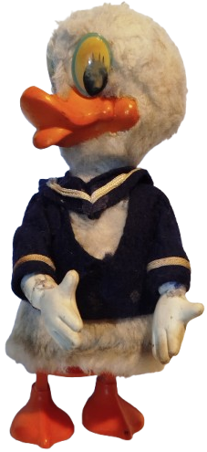 1997 WALT DİSNEY UZUN GAGALI DONALD DUCK KURMALI HAREKETLİ WEST GERMANY