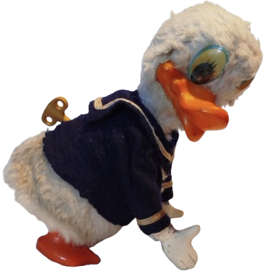 1997 WALT DİSNEY UZUN GAGALI DONALD DUCK KURMALI HAREKETLİ WEST GERMANY