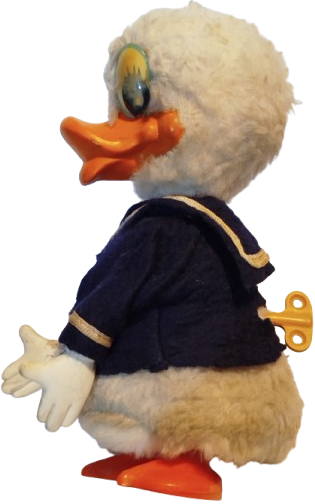 1997 WALT DİSNEY UZUN GAGALI DONALD DUCK KURMALI HAREKETLİ WEST GERMANY