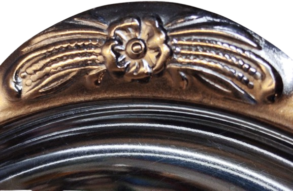 1980 AR YILDIZ ROSTFREİ KROM CELİK PASLANMAZ KENARLARI KABARMA CİCEKLİ CAY TABAGI TAKIMI